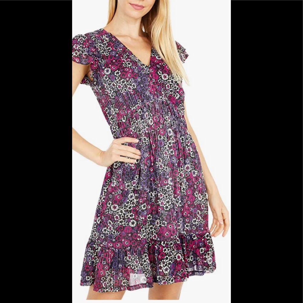 Michael Michael Kors Women's Print Flutter-Sleeve Dress